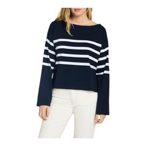 Faherty Sport Jersey Long Sleeve Tee Cape May Stripe Size S